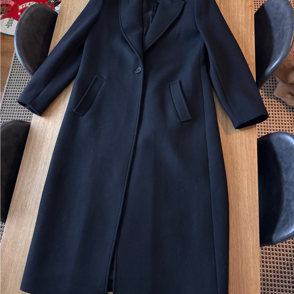 Zara Black Wool Trench Coat